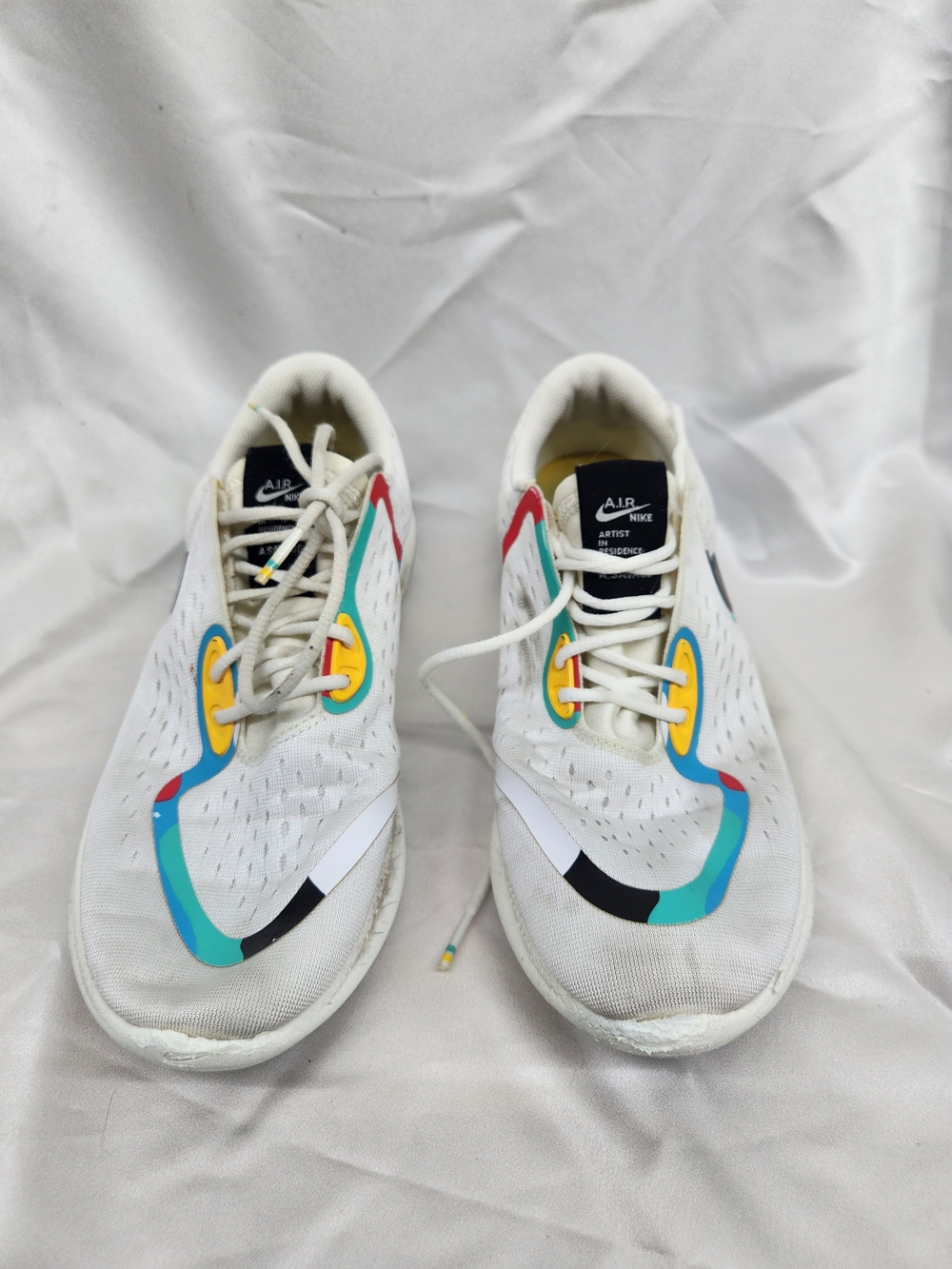 Nike Kids White Multicolor Air Running Shoes